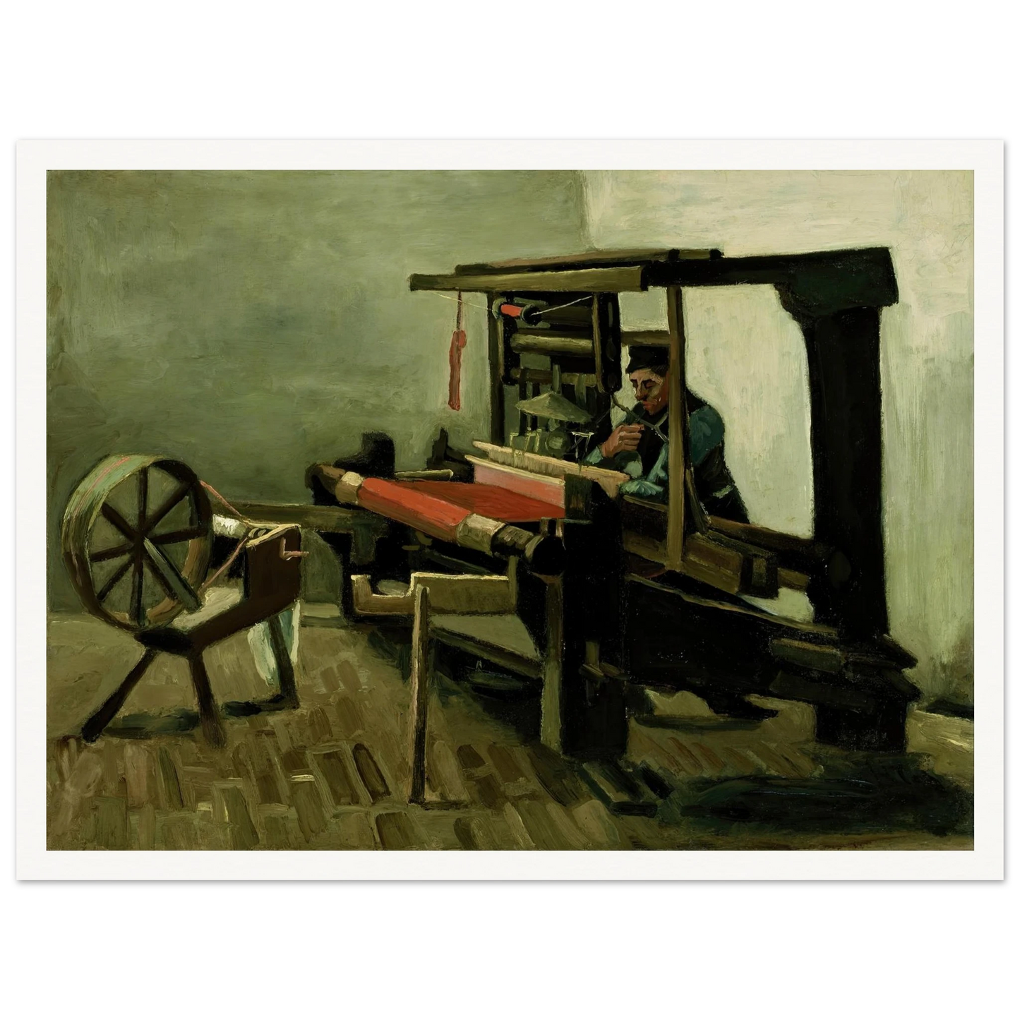 Weaver (1884) Art Print | Vincent van Gogh - Framed Poster - 30x40 cm / 12x16″ - Black frame