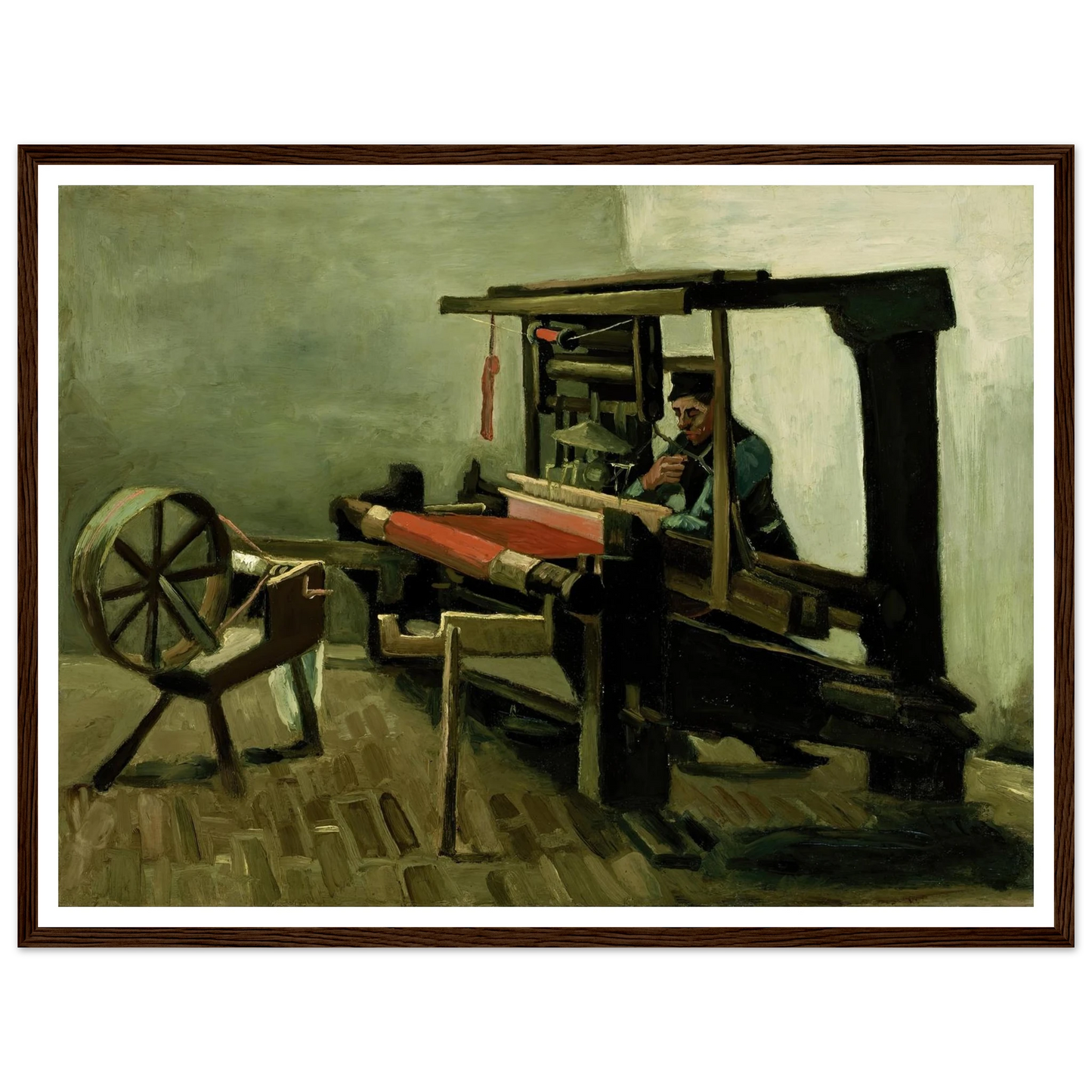 Weaver (1884) Art Print | Vincent van Gogh - Framed Poster - 30x40 cm / 12x16″ - Black frame