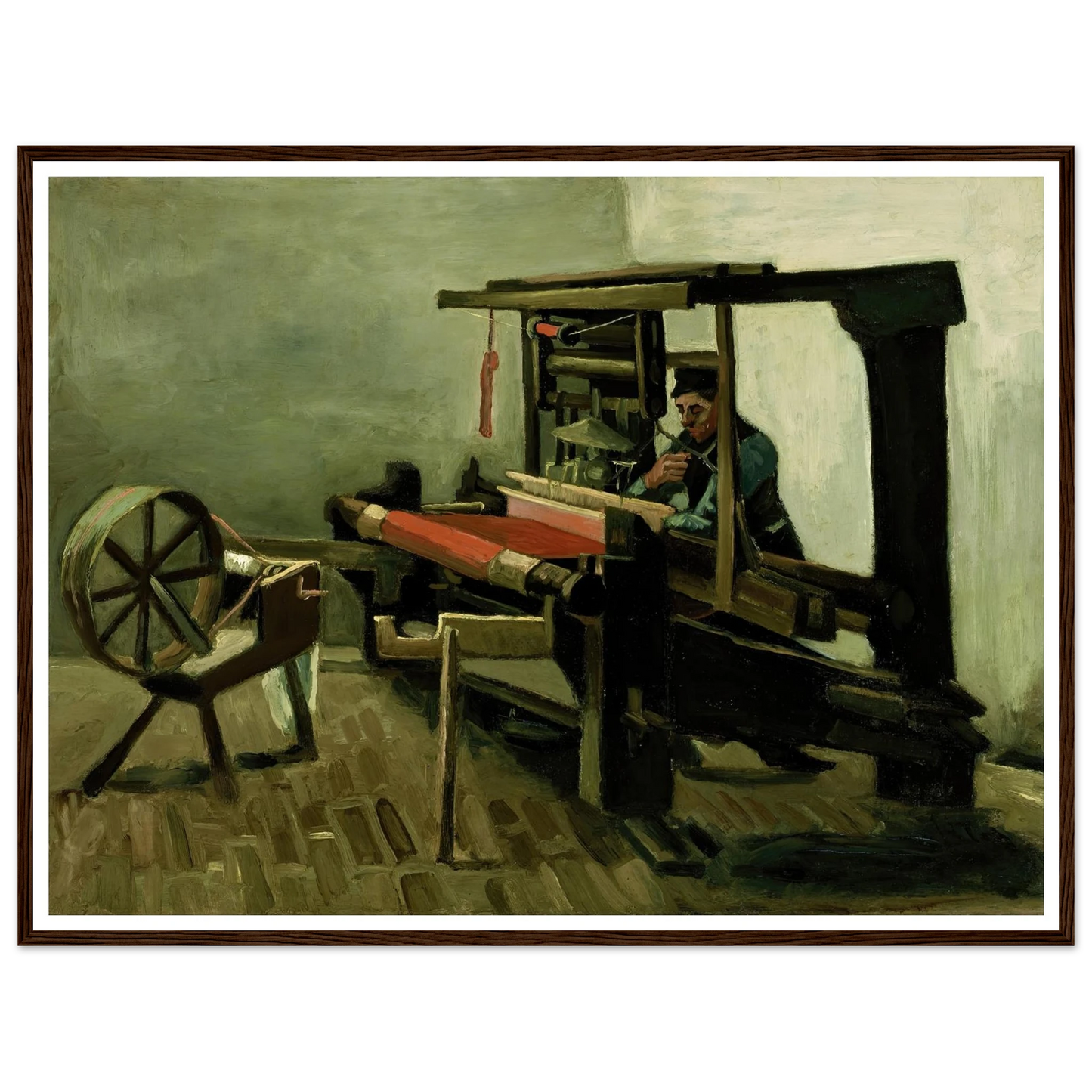 Weaver (1884) Art Print | Vincent van Gogh - Framed Poster - 30x40 cm / 12x16″ - Black frame