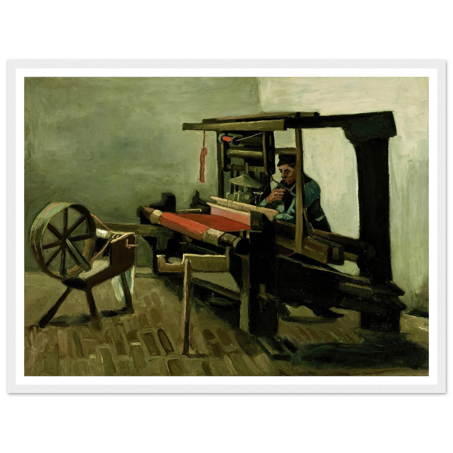 Weaver (1884) Art Print | Vincent van Gogh - Framed Poster - 30x40 cm / 12x16″ - Black frame