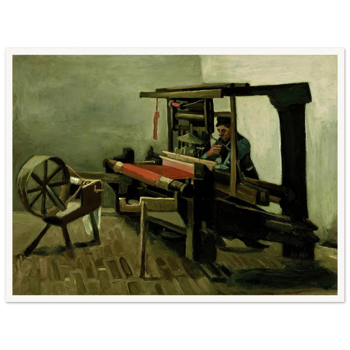 Weaver (1884) Art Print | Vincent van Gogh - Framed Poster - 30x40 cm / 12x16″ - Black frame
