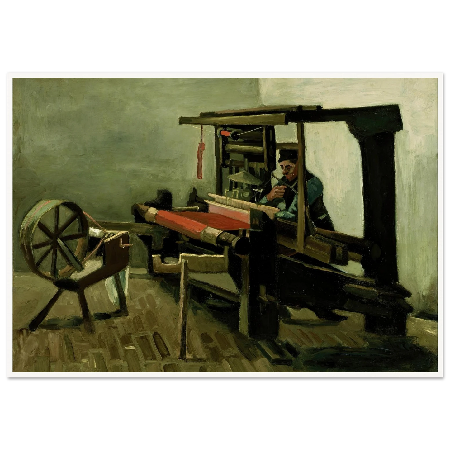 Weaver (1884) Art Print | Vincent van Gogh - Framed Poster - 30x40 cm / 12x16″ - Black frame