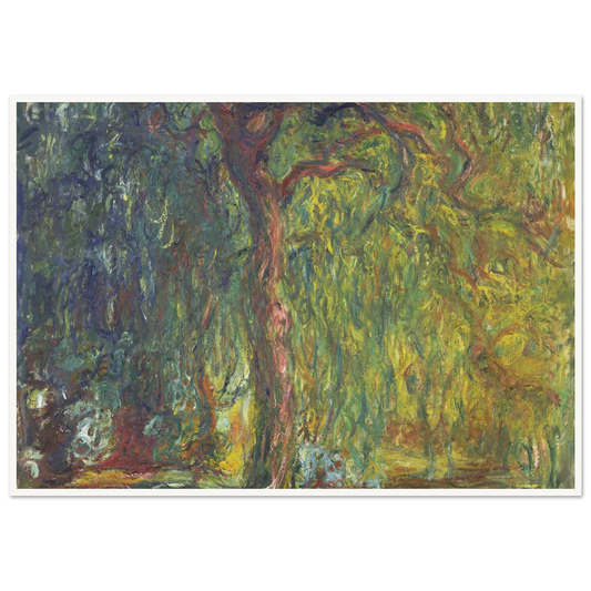 Weeping Willow (1918–19) Art Print | Claude Monet - Framed Poster - 30x40 cm / 12x16″ - Black frame