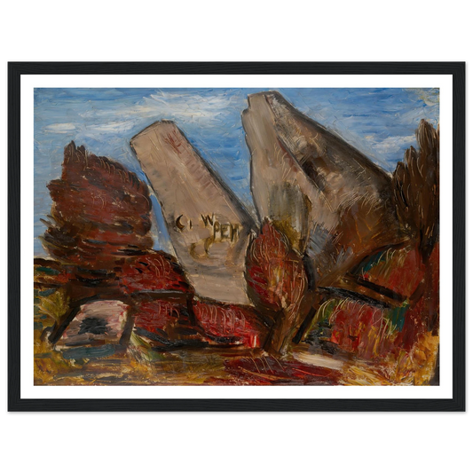 Whale’s Jaw, Dogtown Common, Cape Ann, Massachusetts (1934) Art Print | Marsden Hartley - Framed Poster - 30x40 cm / 12x16″ - Black frame