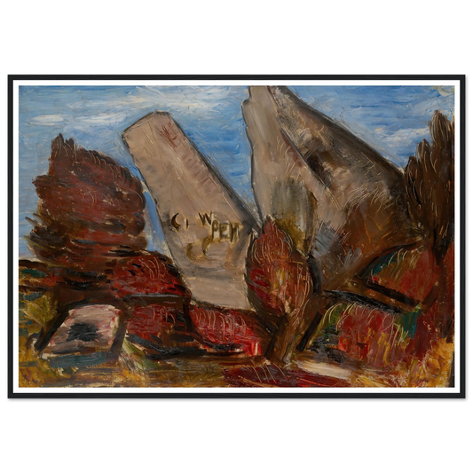 Whale’s Jaw, Dogtown Common, Cape Ann, Massachusetts (1934) Art Print | Marsden Hartley - Framed Poster - 30x40 cm / 12x16″ - Black frame
