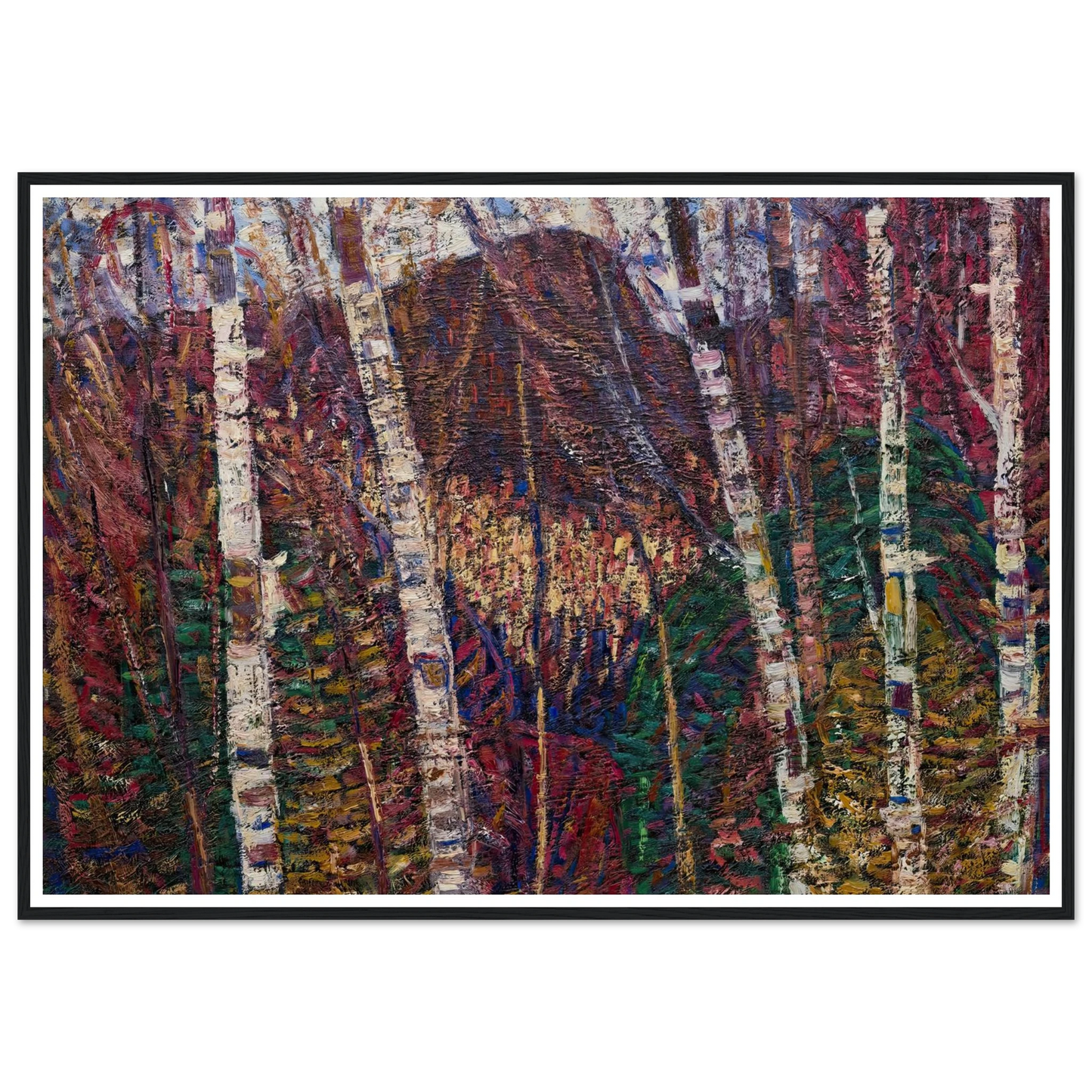 White Birches (c.1908) Art Print | Marsden Hartley - Framed Poster - 30x40 cm / 12x16″ - Black frame