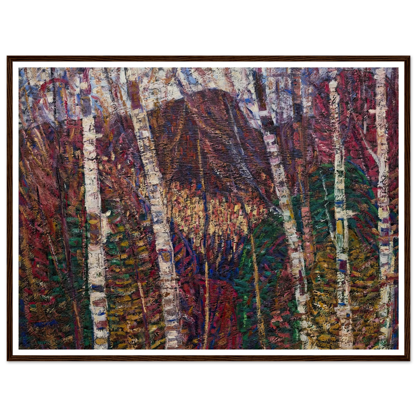 White Birches (c.1908) Art Print | Marsden Hartley - Framed Poster - 30x40 cm / 12x16″ - Black frame