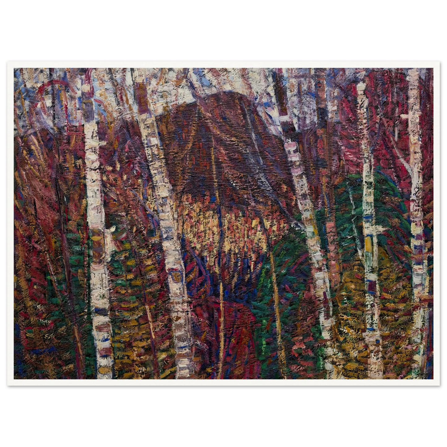 White Birches (c.1908) Art Print | Marsden Hartley - Framed Poster - 30x40 cm / 12x16″ - Black frame