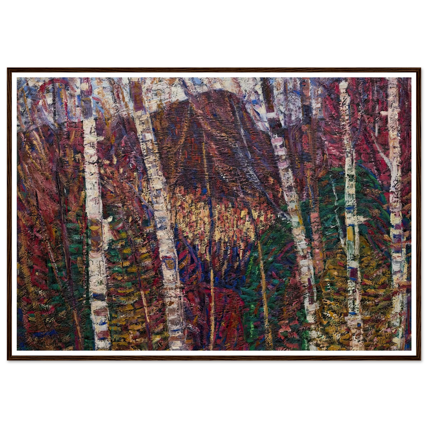 White Birches (c.1908) Art Print | Marsden Hartley - Framed Poster - 30x40 cm / 12x16″ - Black frame