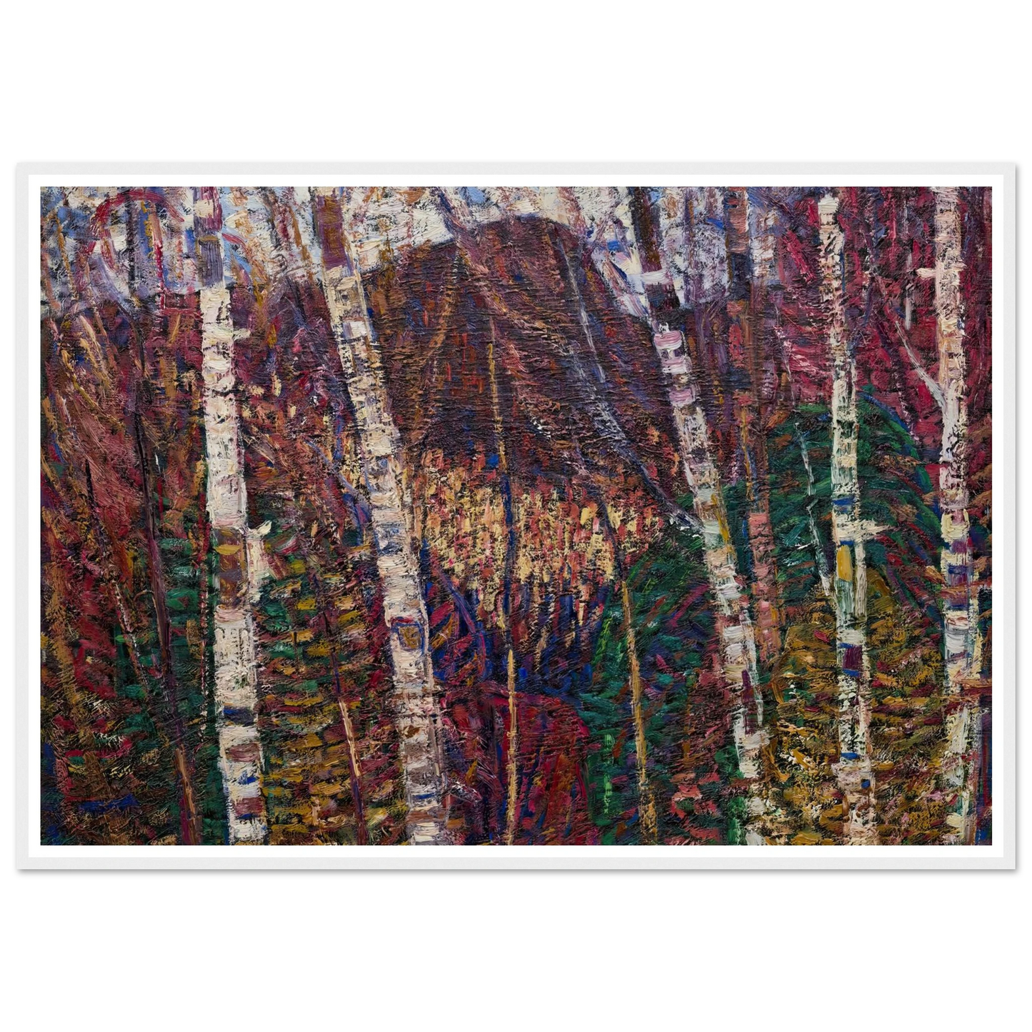 White Birches (c.1908) Art Print | Marsden Hartley - Framed Poster - 30x40 cm / 12x16″ - Black frame