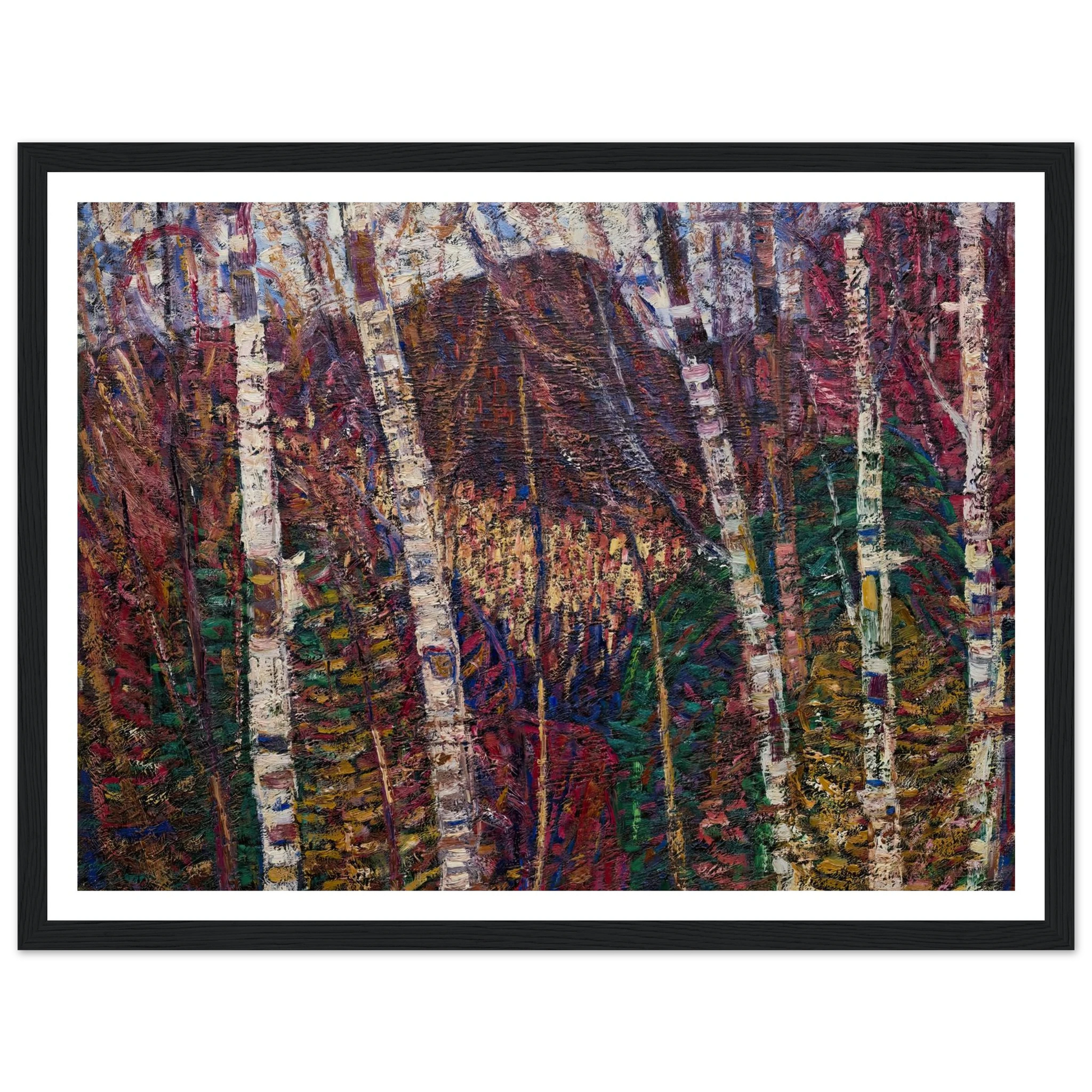 White Birches (c.1908) Art Print | Marsden Hartley - Framed Poster - 30x40 cm / 12x16″ - Black frame