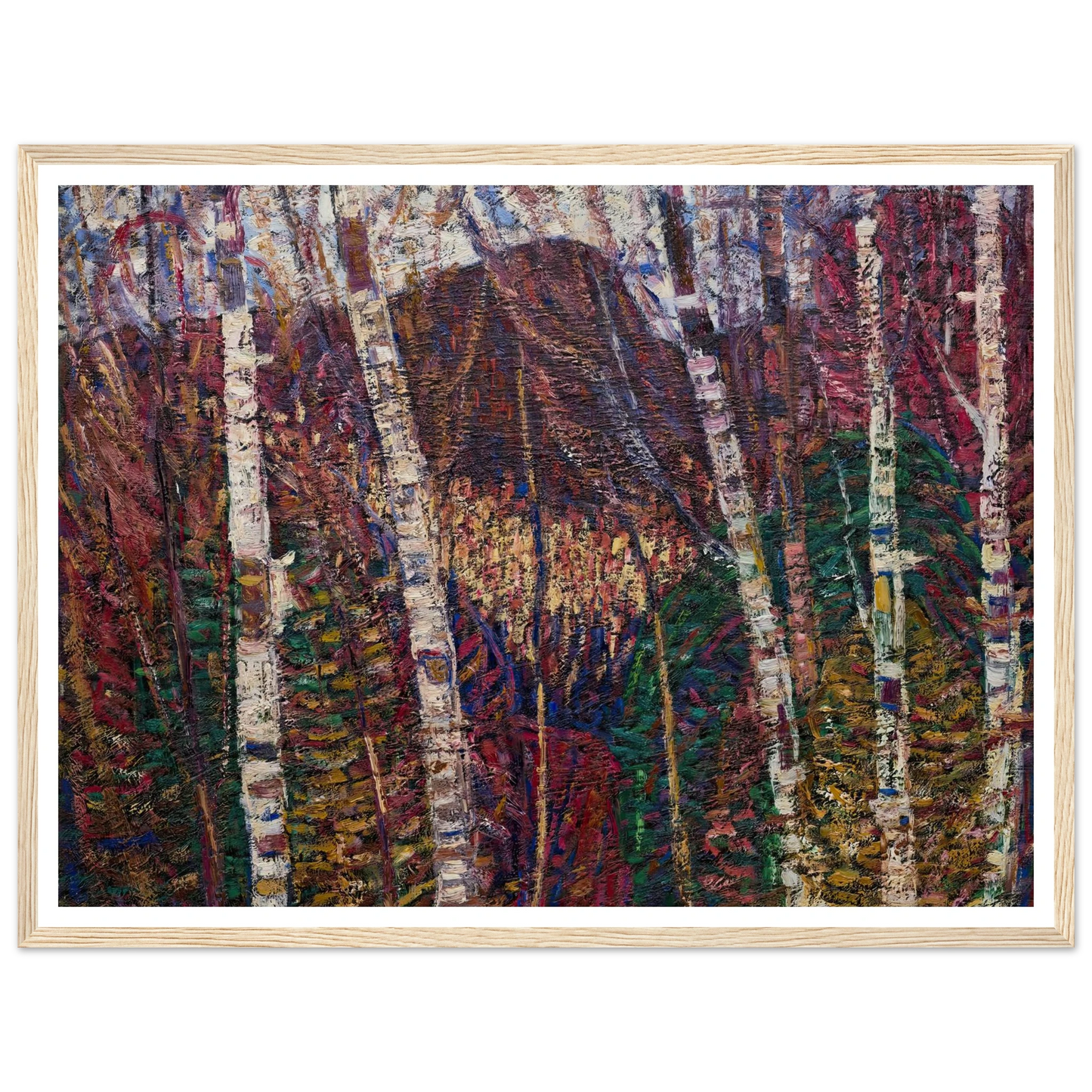 White Birches (c.1908) Art Print | Marsden Hartley - Framed Poster - 30x40 cm / 12x16″ - Black frame