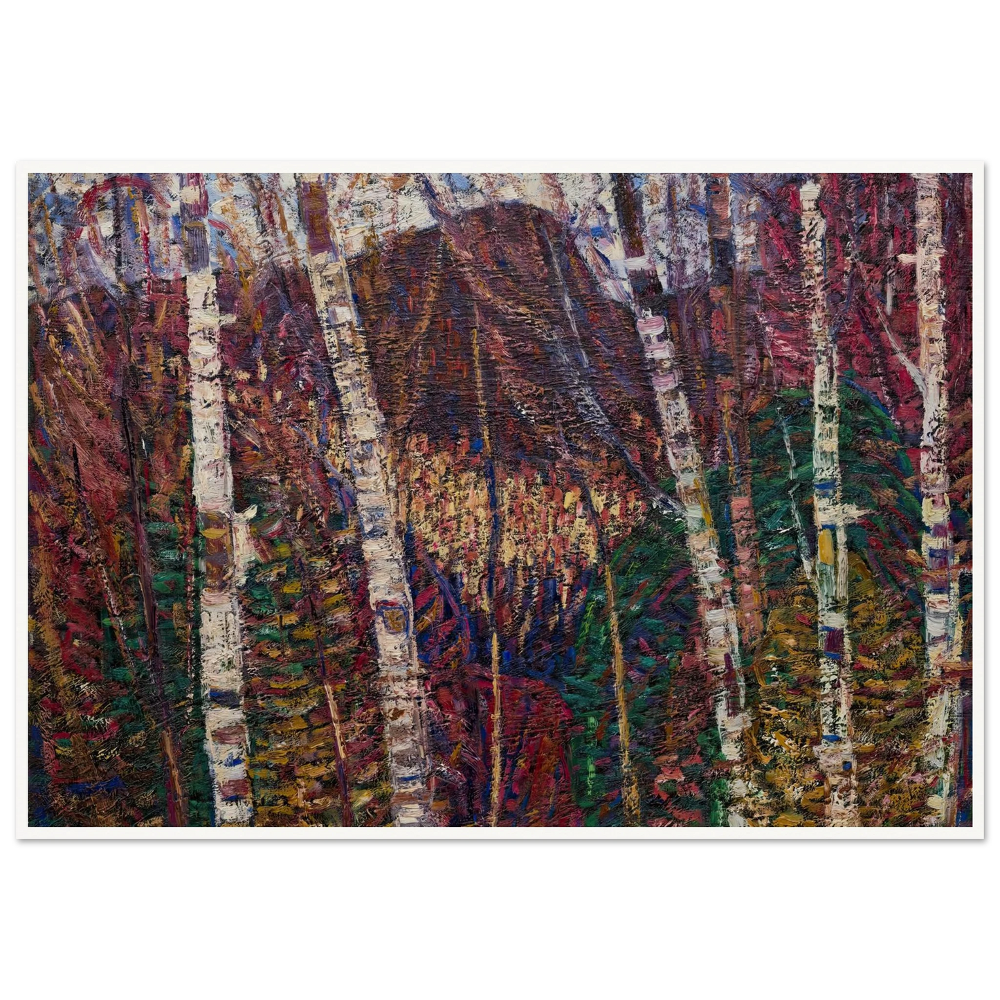 White Birches (c.1908) Art Print | Marsden Hartley - Framed Poster - 30x40 cm / 12x16″ - Black frame