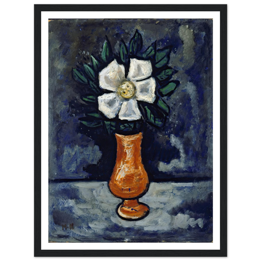 White Flower (circa 1917) Art Print | Marsden Hartley - Framed Poster - 30x40 cm / 12x16″ - Black frame