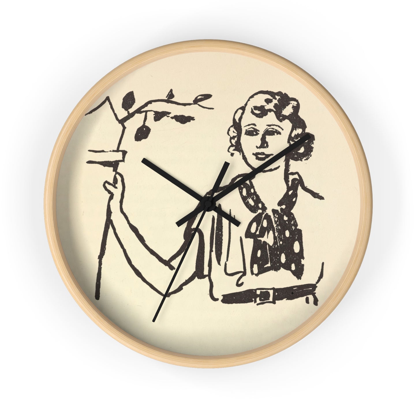 Who is Johnny? Pl.06 Wall Clock | Leopord Gedo - Black - Wooden Base - 10"