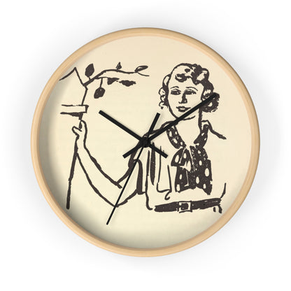 Who is Johnny? Pl.06 Wall Clock | Leopord Gedo - Black - Wooden Base - 10"