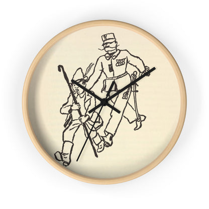 Who is Johnny? Pl.33 Wall Clock | Leopord Gedo - Black - Wooden Base - 10"