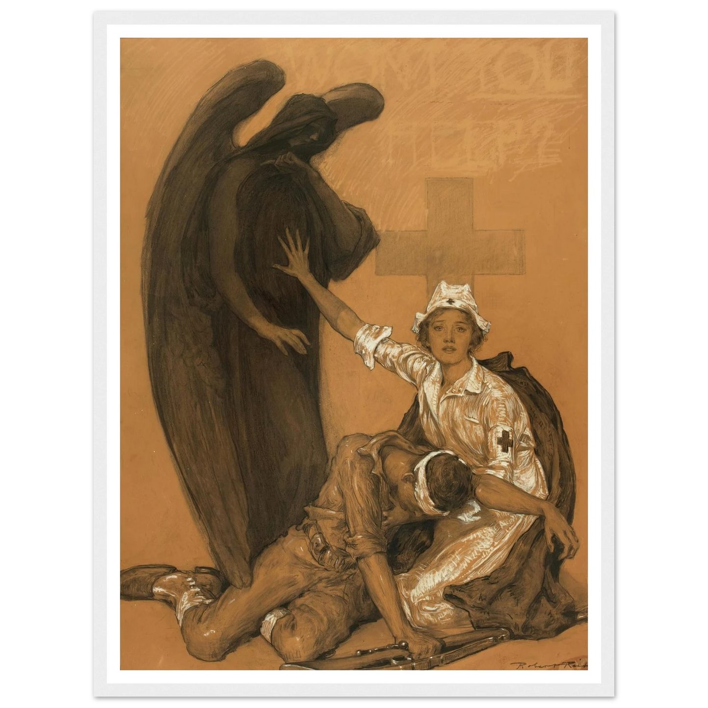 Will You Help Art Print | Robert Reid - Framed Poster - 30x40 cm / 12x16″ - Black frame