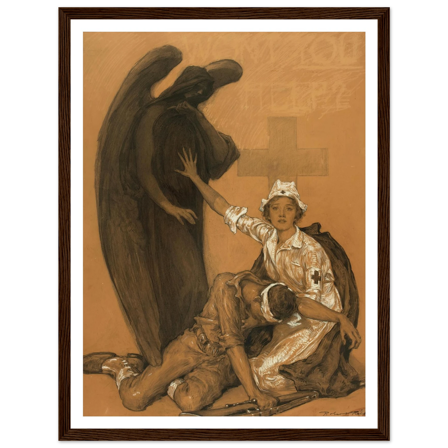 Will You Help Art Print | Robert Reid - Framed Poster - 30x40 cm / 12x16″ - Black frame