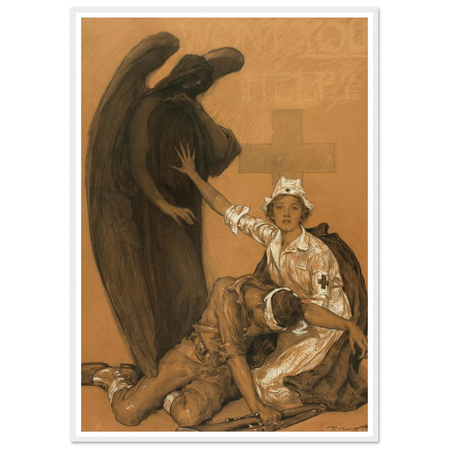 Will You Help Art Print | Robert Reid - Framed Poster - 30x40 cm / 12x16″ - Black frame