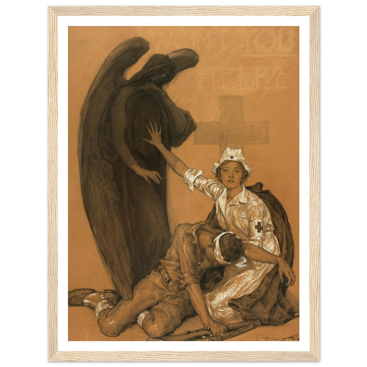 Will You Help Art Print | Robert Reid - Framed Poster - 30x40 cm / 12x16″ - Black frame