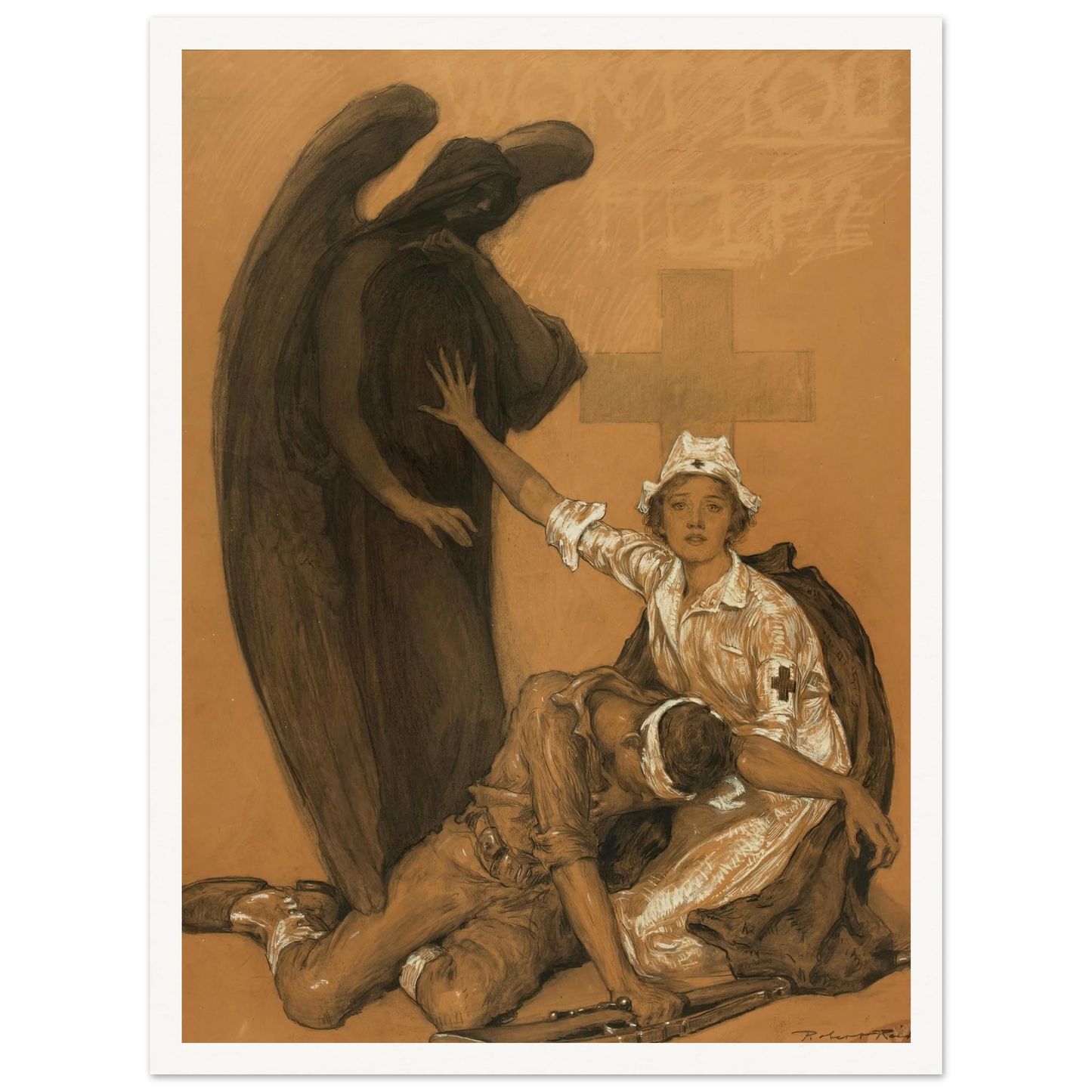 Will You Help Art Print | Robert Reid - Framed Poster - 30x40 cm / 12x16″ - Black frame