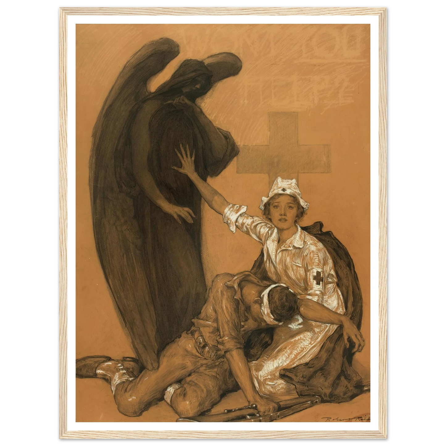 Will You Help Art Print | Robert Reid - Framed Poster - 30x40 cm / 12x16″ - Black frame