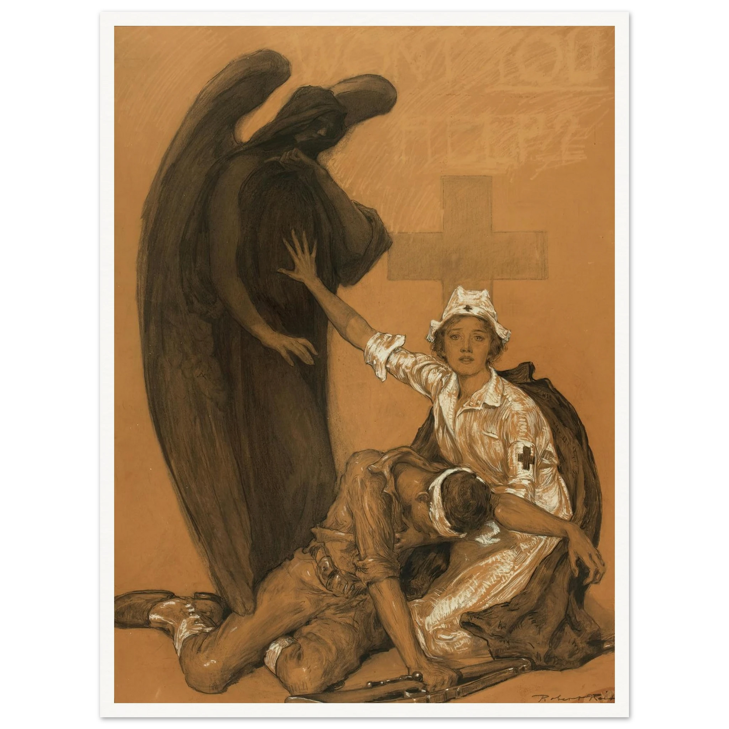 Will You Help Art Print | Robert Reid - Framed Poster - 30x40 cm / 12x16″ - Black frame