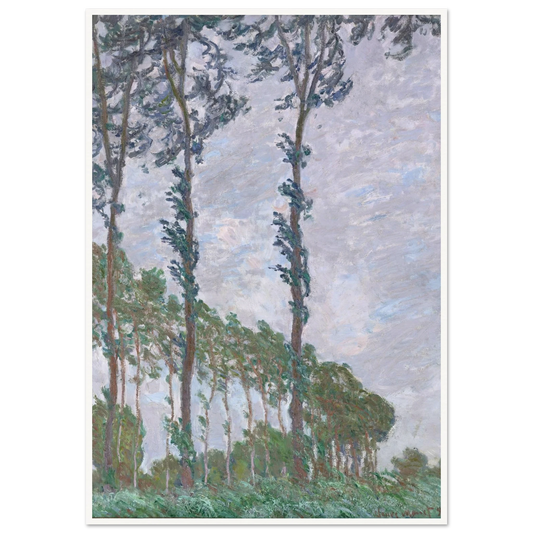 Wind Effect, Series of The Poplars (1891) Art Print | Claude Monet - Framed Poster - 30x40 cm / 12x16″ - Black frame