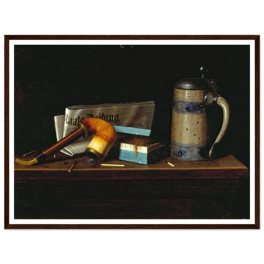 With the Staats Zeitung (1890) Art Print | William Michael Harnett - Framed Poster - 30x40 cm / 12x16″ - Black frame