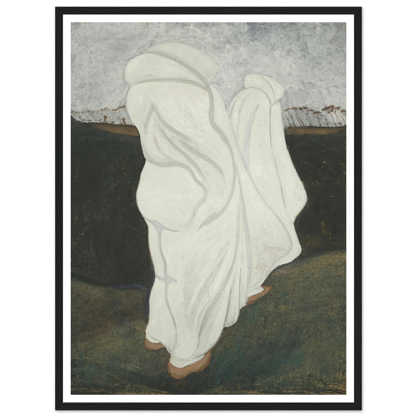 Witte gewaden (1912) Art Print | Leon Spilliaert - Framed Poster - 30x40 cm / 12x16″ - Black frame