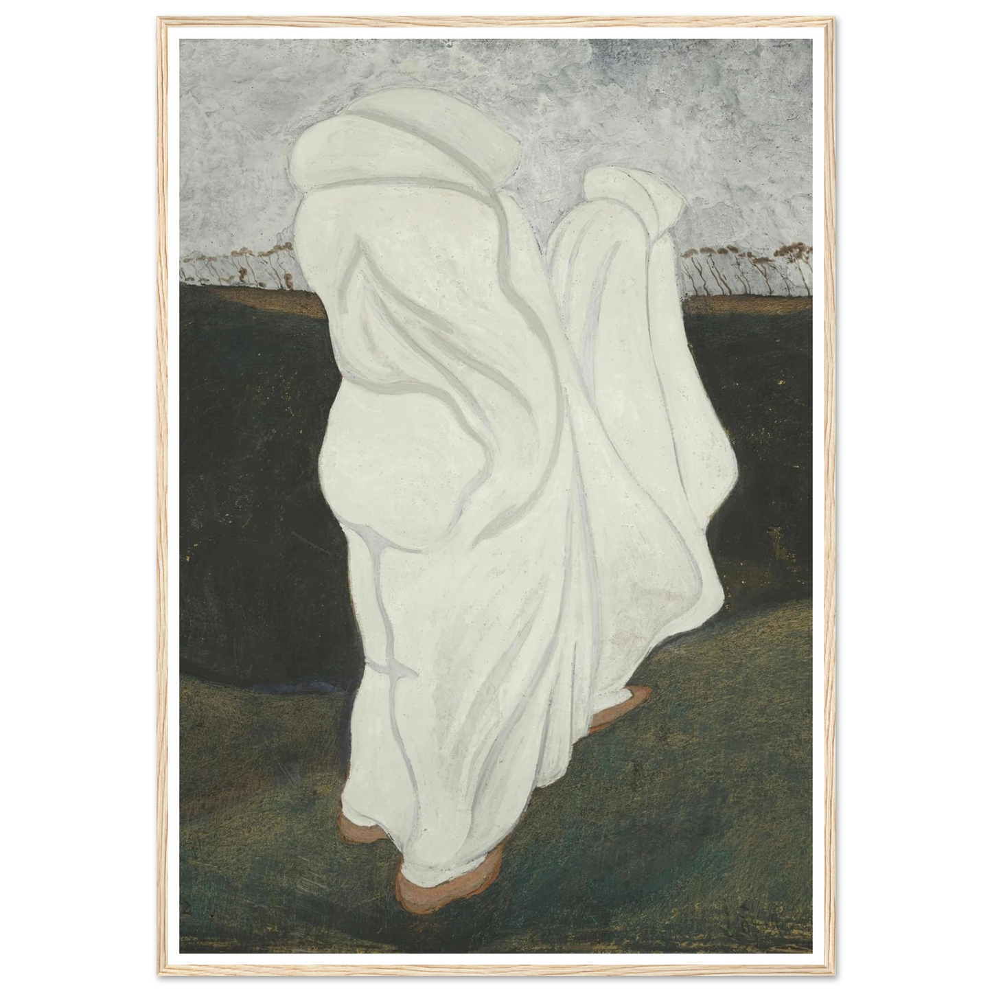 Witte gewaden (1912) Art Print | Leon Spilliaert - Framed Poster - 30x40 cm / 12x16″ - Black frame