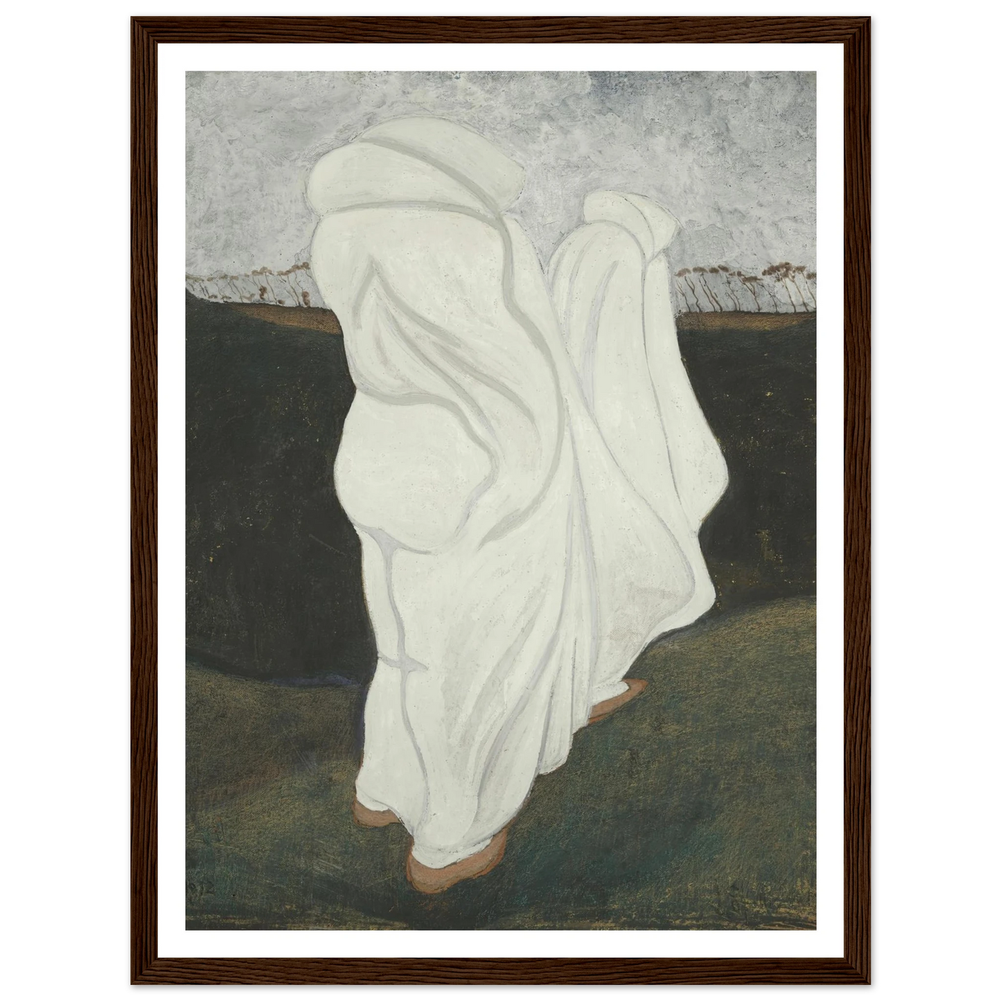 Witte gewaden (1912) Art Print | Leon Spilliaert - Framed Poster - 30x40 cm / 12x16″ - Black frame