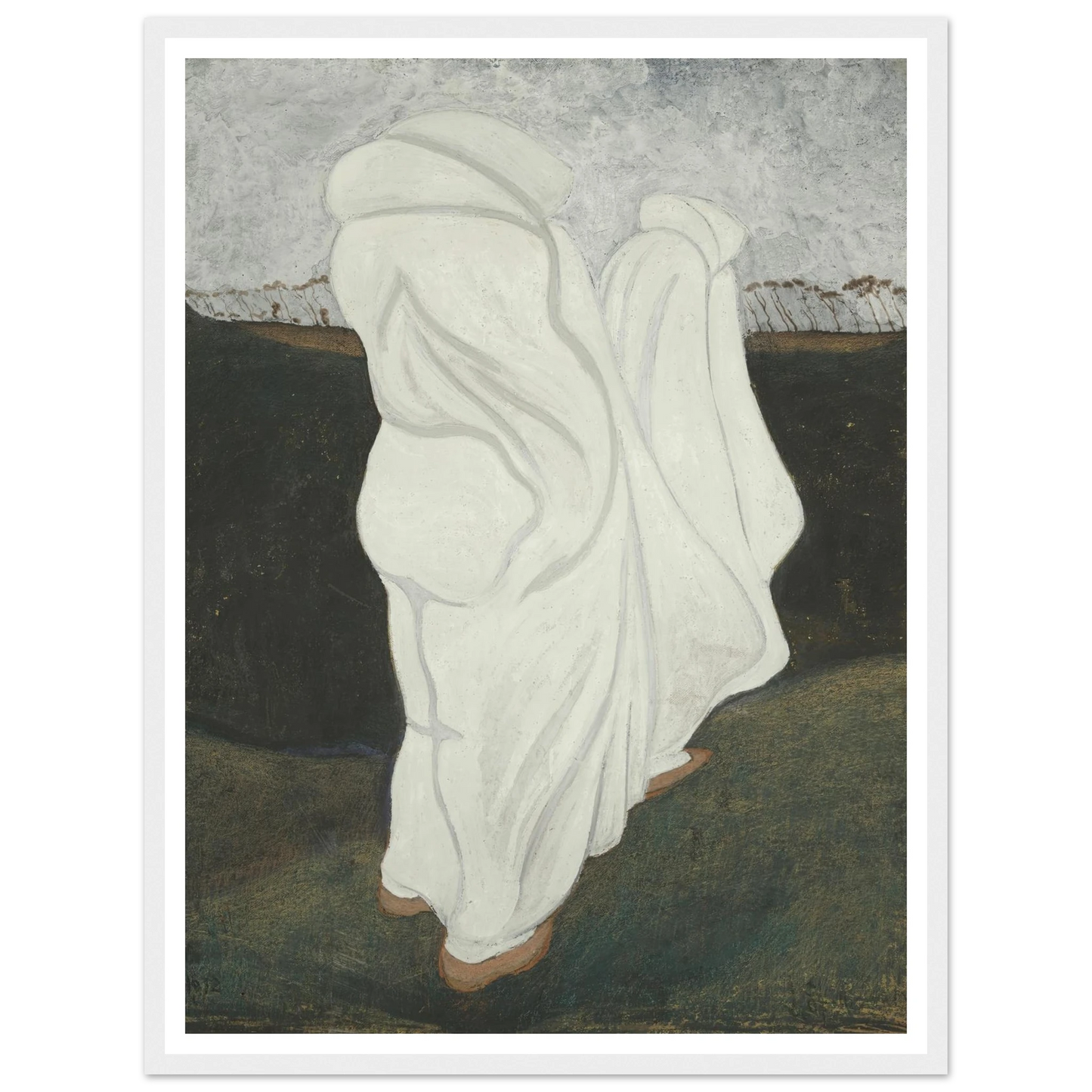 Witte gewaden (1912) Art Print | Leon Spilliaert - Framed Poster - 30x40 cm / 12x16″ - Black frame