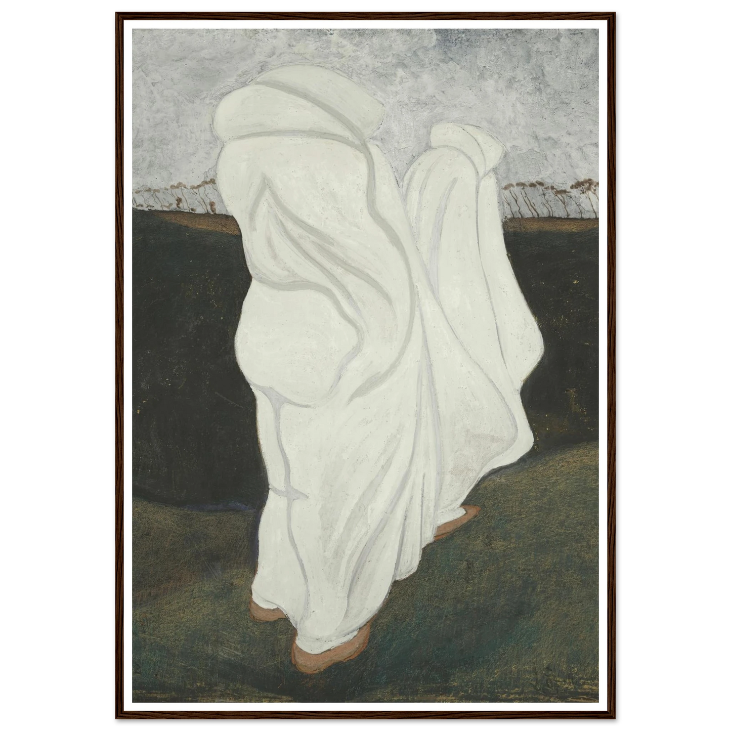 Witte gewaden (1912) Art Print | Leon Spilliaert - Framed Poster - 30x40 cm / 12x16″ - Black frame