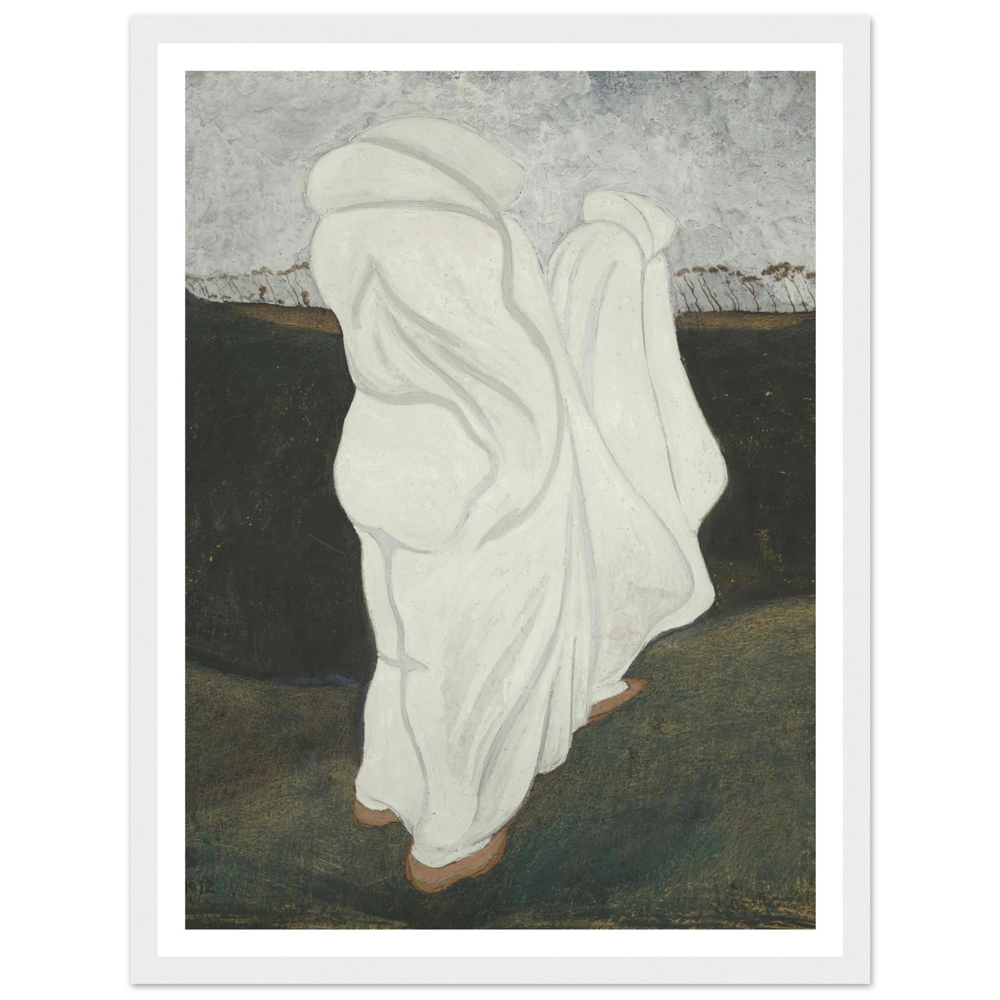 Witte gewaden (1912) Art Print | Leon Spilliaert - Framed Poster - 30x40 cm / 12x16″ - Black frame