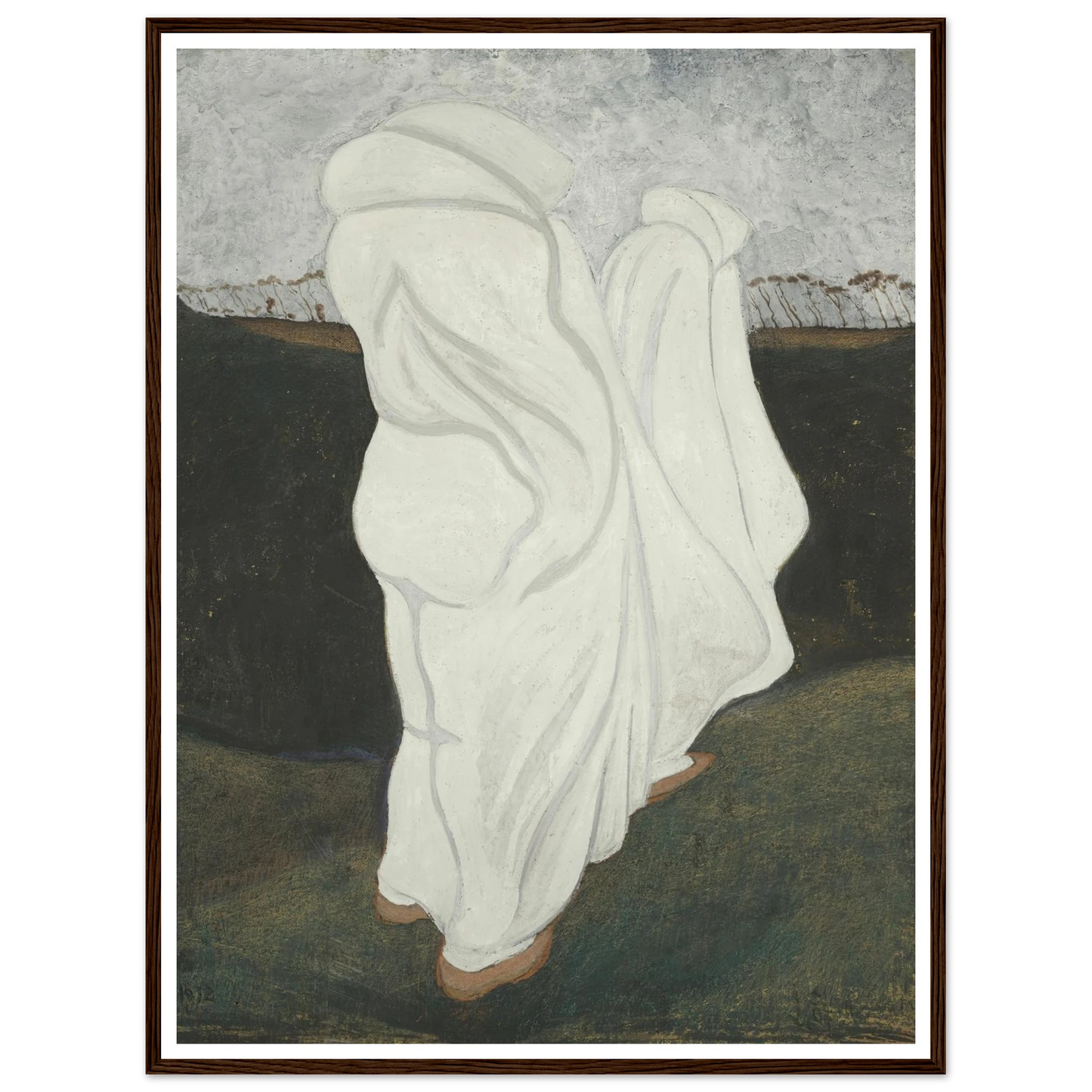 Witte gewaden (1912) Art Print | Leon Spilliaert - Framed Poster - 30x40 cm / 12x16″ - Black frame
