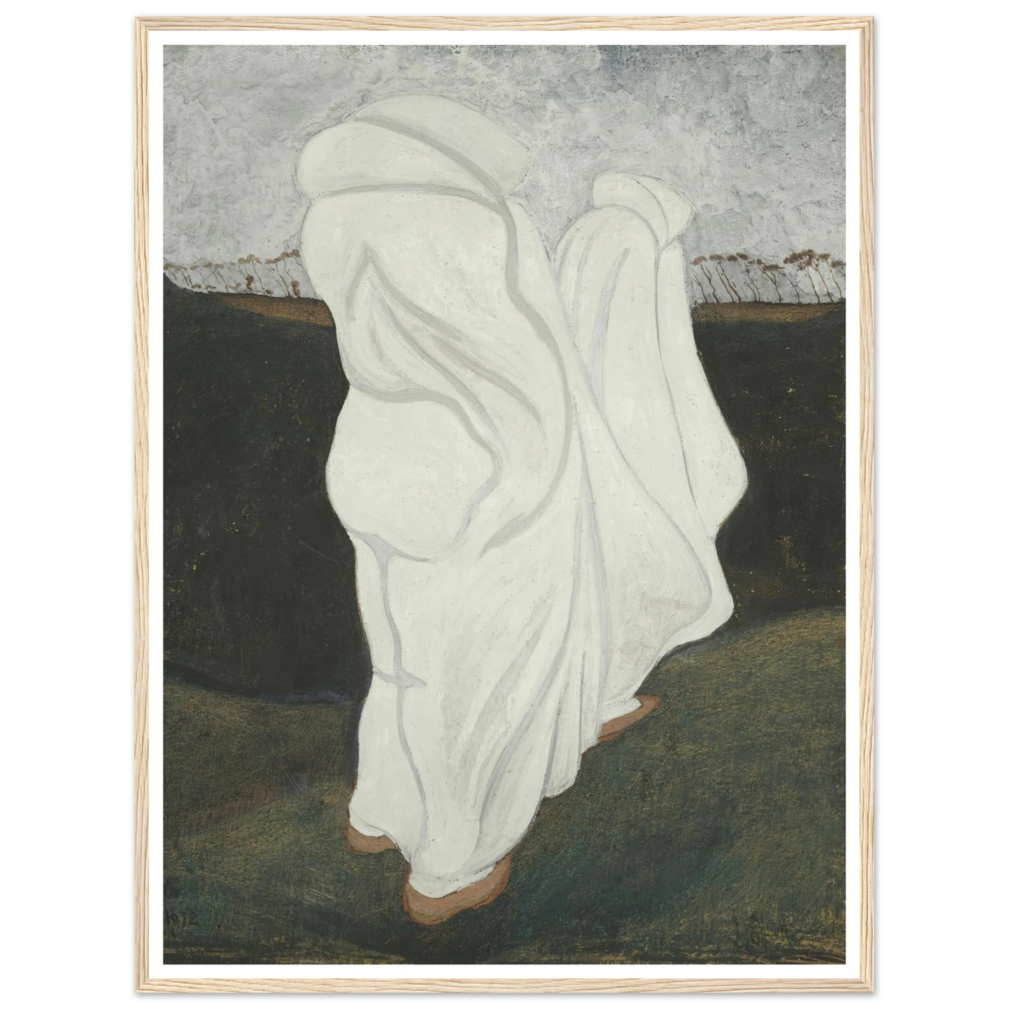 Witte gewaden (1912) Art Print | Leon Spilliaert - Framed Poster - 30x40 cm / 12x16″ - Black frame