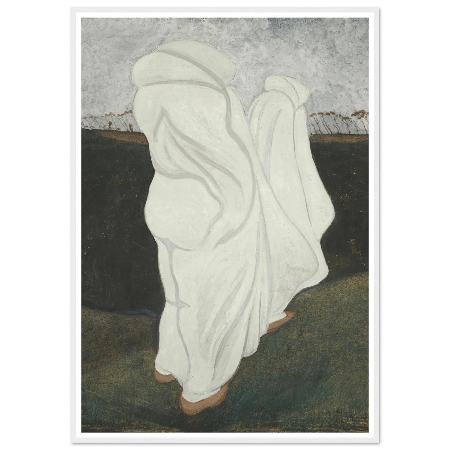 Witte gewaden (1912) Art Print | Leon Spilliaert - Framed Poster - 30x40 cm / 12x16″ - Black frame