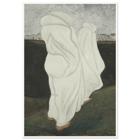 Witte gewaden (1912) Art Print | Leon Spilliaert - Framed Poster - 30x40 cm / 12x16″ - Black frame