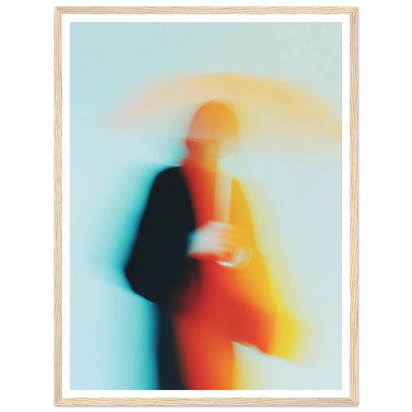 Woman with Umbrella - Framed Poster - 30x40 cm / 12x16″ - Black frame