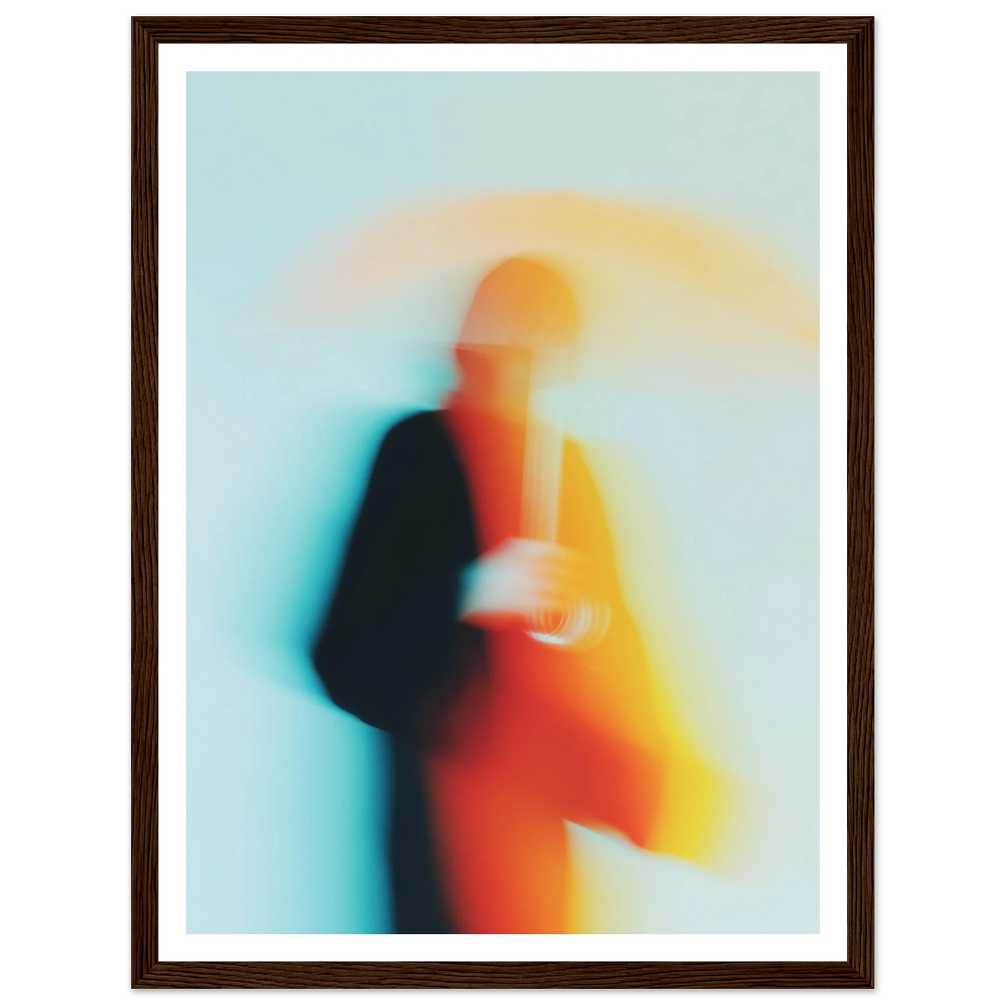 Woman with Umbrella - Framed Poster - 30x40 cm / 12x16″ - Black frame