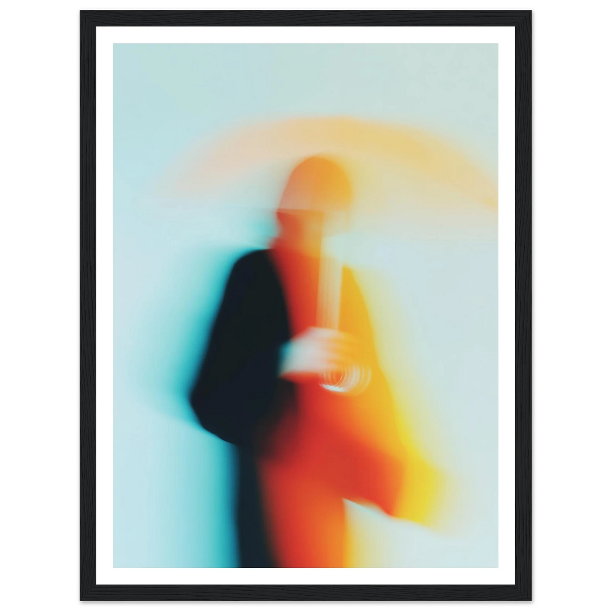 Woman with Umbrella - Framed Poster - 30x40 cm / 12x16″ - Black frame