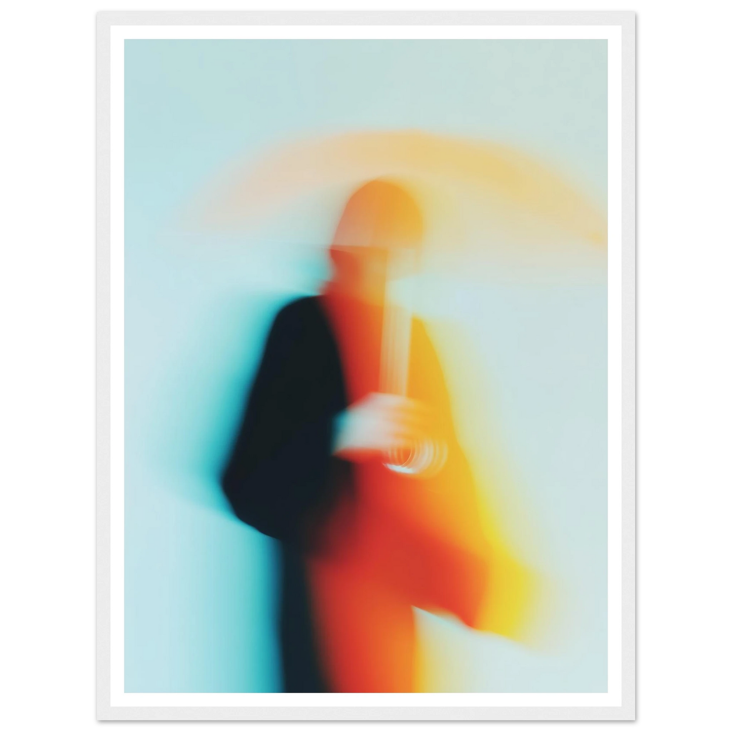 Woman with Umbrella - Framed Poster - 30x40 cm / 12x16″ - Black frame