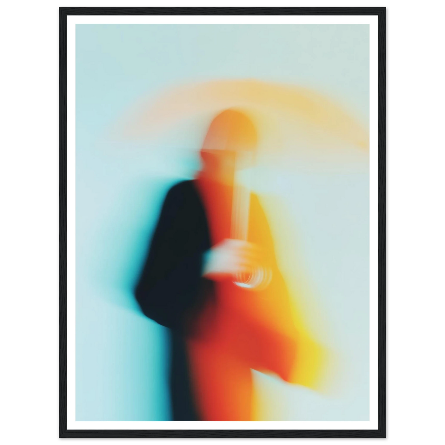 Woman with Umbrella - Framed Poster - 30x40 cm / 12x16″ - Black frame