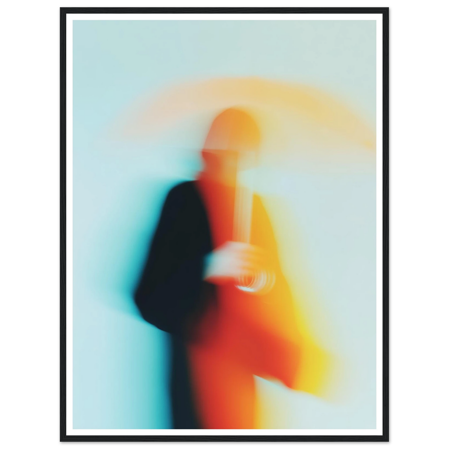 Woman with Umbrella - Framed Poster - 30x40 cm / 12x16″ - Black frame