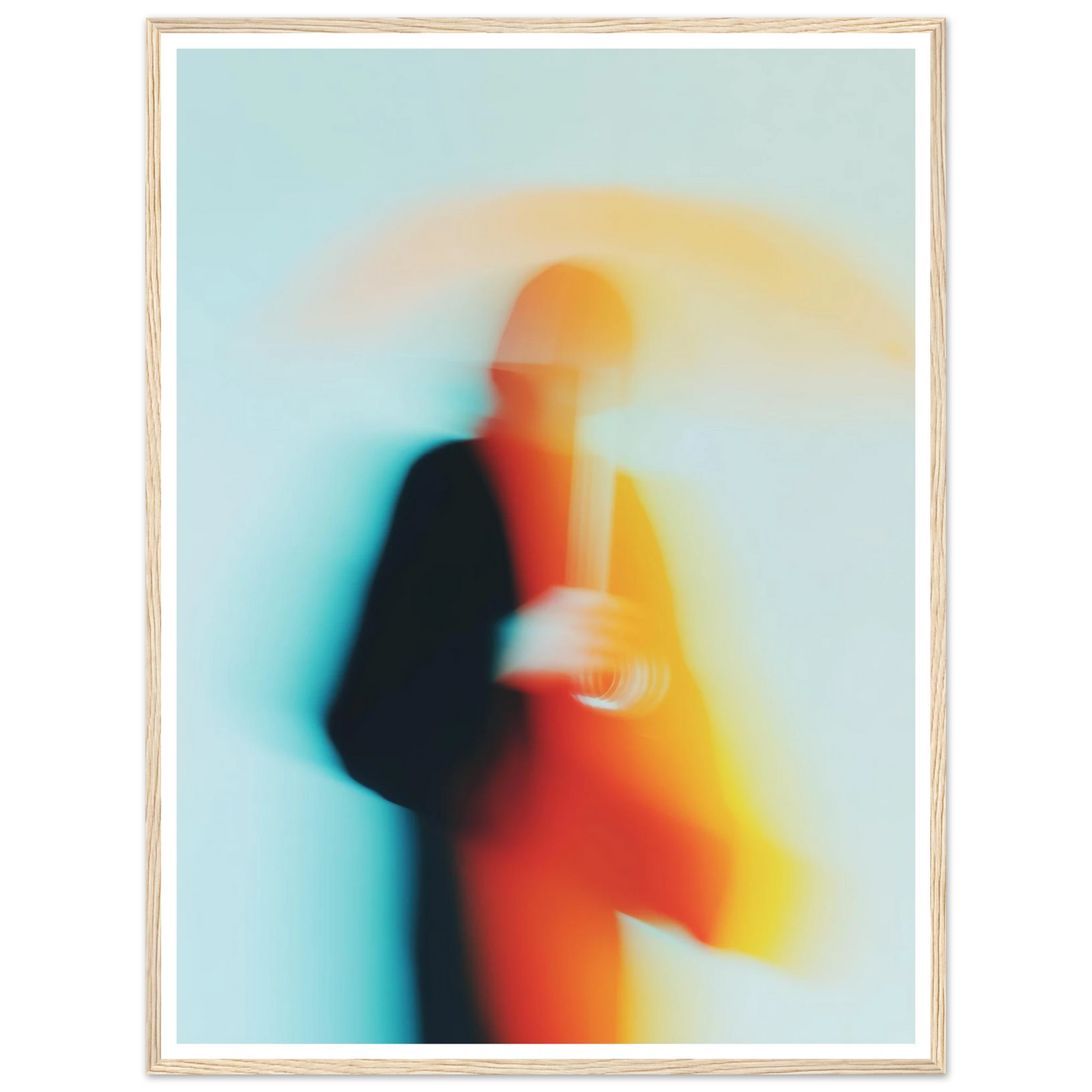 Woman with Umbrella - Framed Poster - 30x40 cm / 12x16″ - Black frame