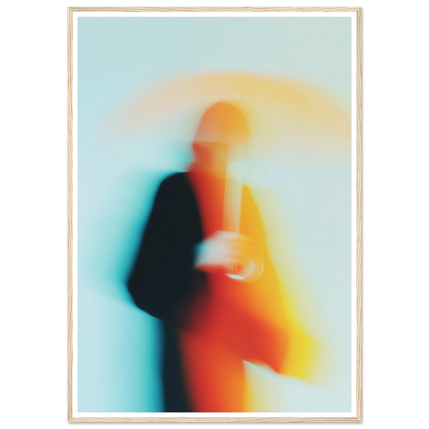 Woman with Umbrella - Framed Poster - 30x40 cm / 12x16″ - Black frame