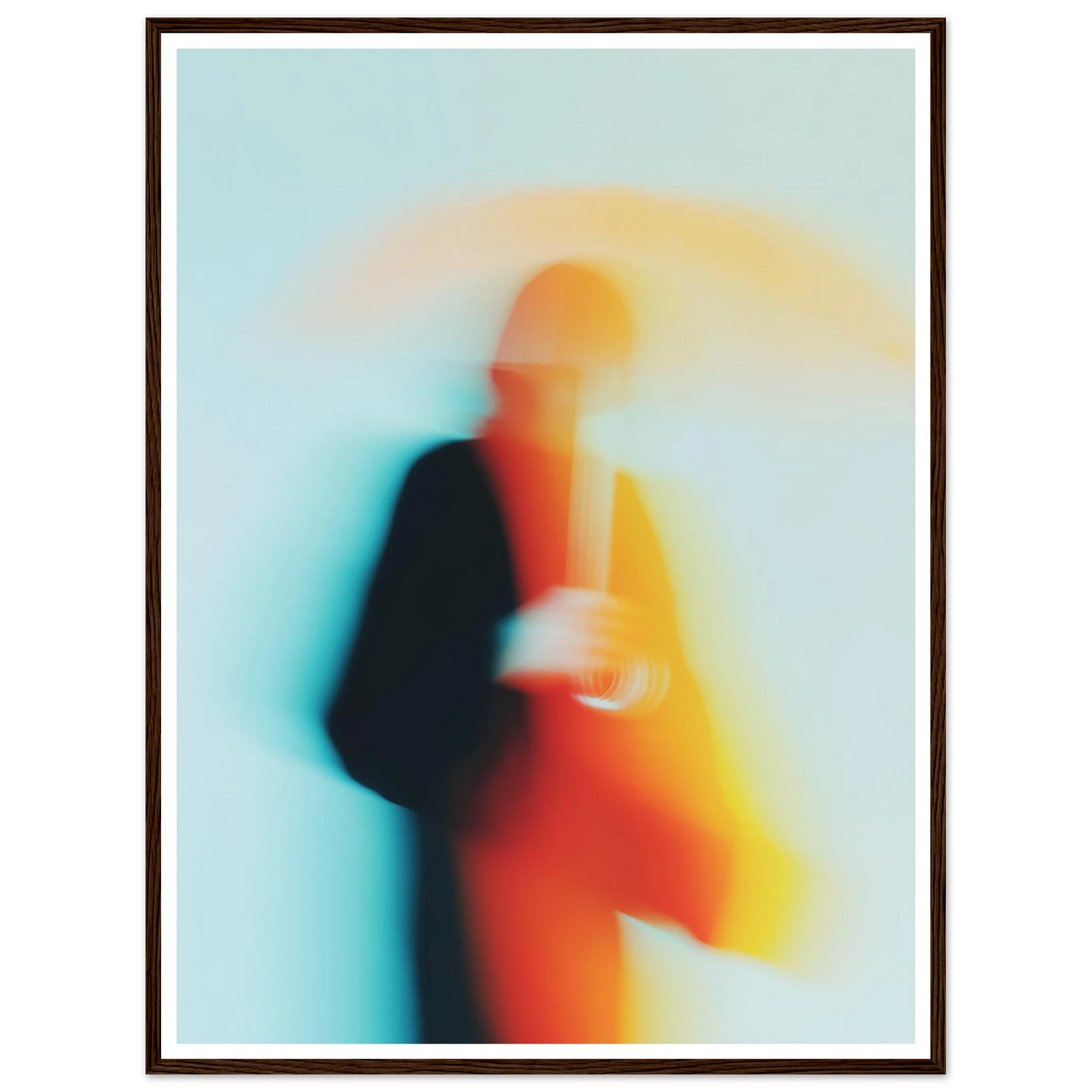 Woman with Umbrella - Framed Poster - 30x40 cm / 12x16″ - Black frame