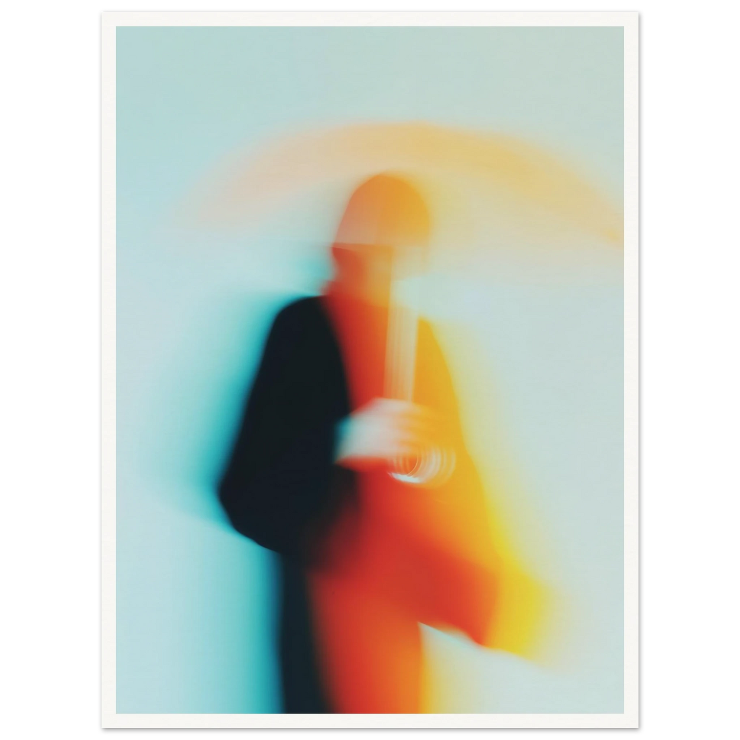 Woman with Umbrella - Framed Poster - 30x40 cm / 12x16″ - Black frame